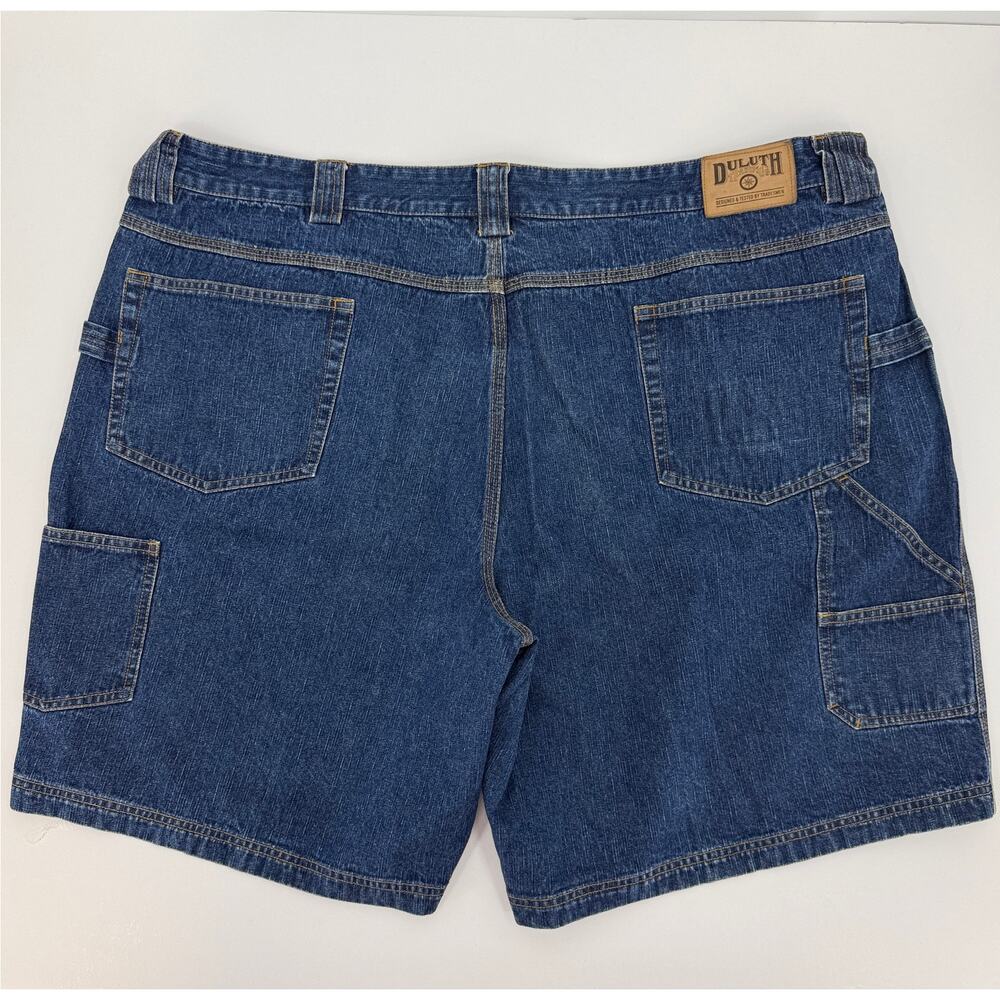 Duluth Trading Co, Men's 48 Denim Jean Carpenter Shorts Dark Wash 100% Cotton - Picture 4 of 7